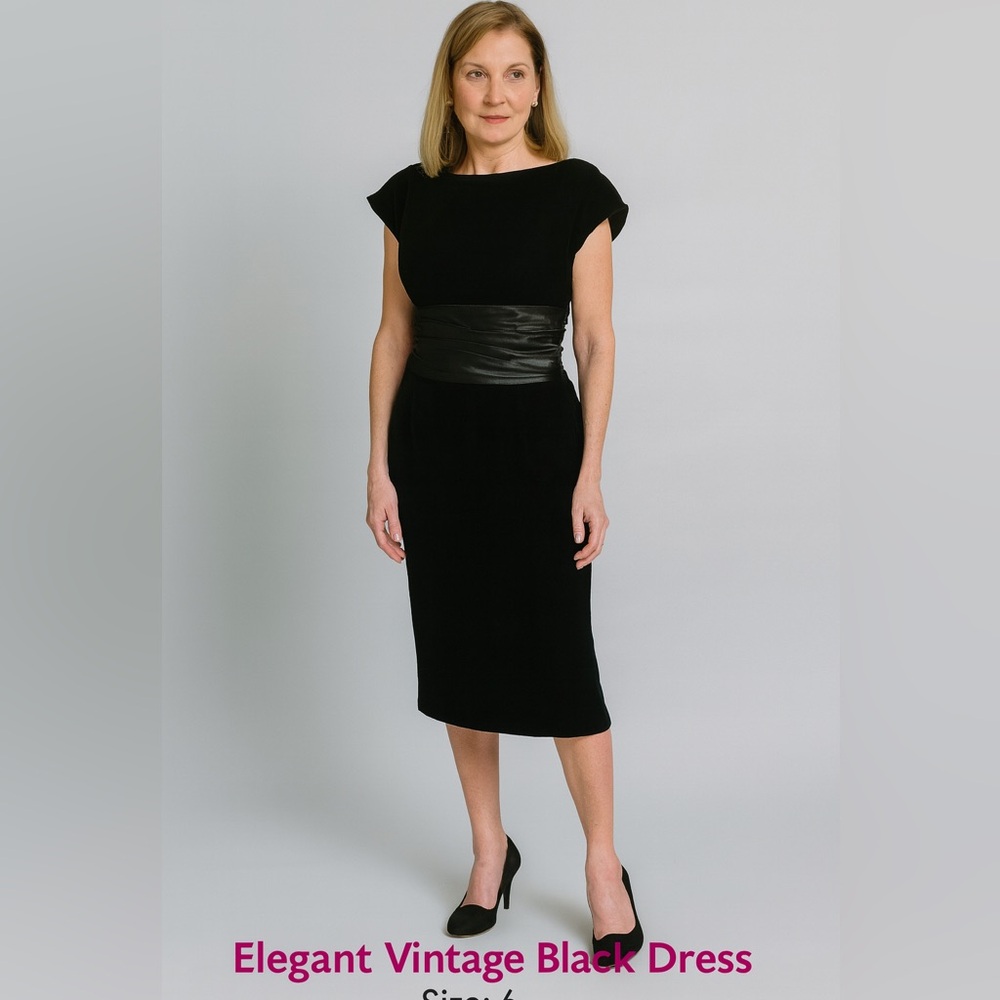 Elegant Vintage Black Dress
